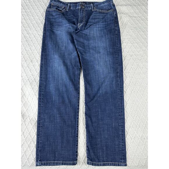 Lucky Brand Jeans Mens 38x32 Blue 329 Classic Straight Stretch Denim Dark Wash - Picture 1 of 5